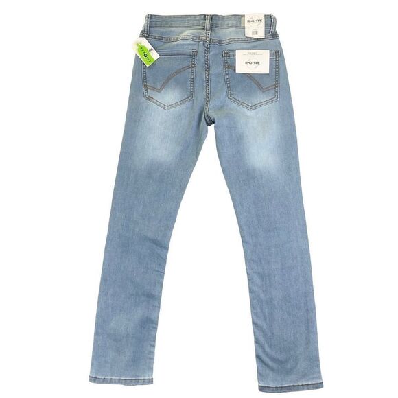 Ring of Fire Sustainable Denim Light Wash Skinny Stretch Jeans Boys Size 18 - Picture 2 of 9